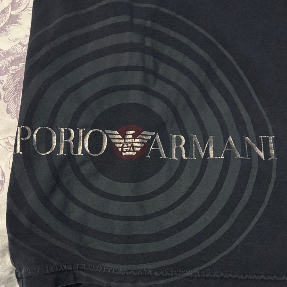 Emporio Armani Men's Dark Gray Tee - Picture 2 of 3